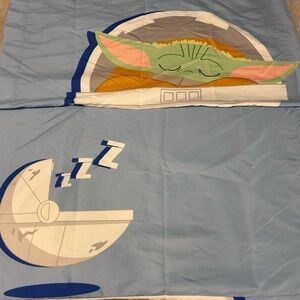 BOGO Set standard poly baby yoda pillowcases kids Star Wars lightweight revers